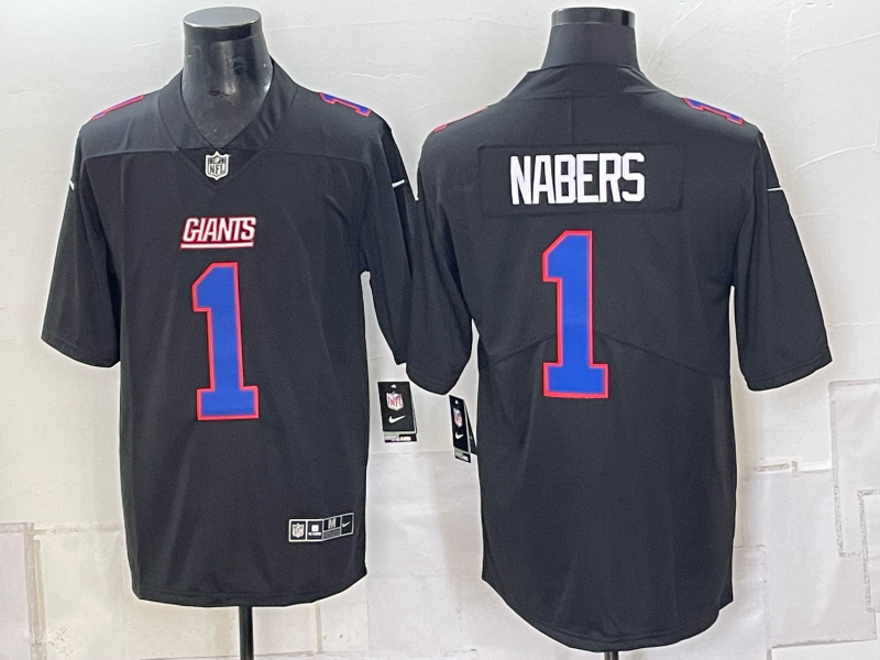 Men New York Giants #1 Nabers black Nike 2026 NFL Game Jersey 0931001->new york giants->NFL Jersey